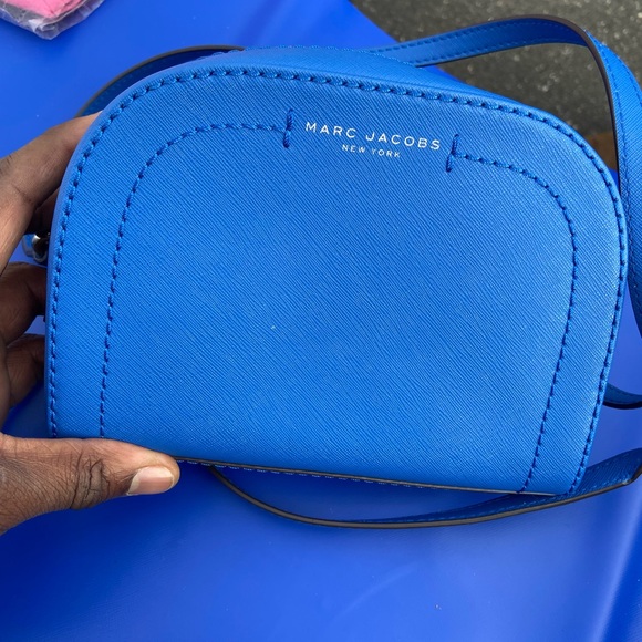 Marc Jacobs Playback Leather Crossbody Bag In Sapphire Brand New - Picture 3 of 3